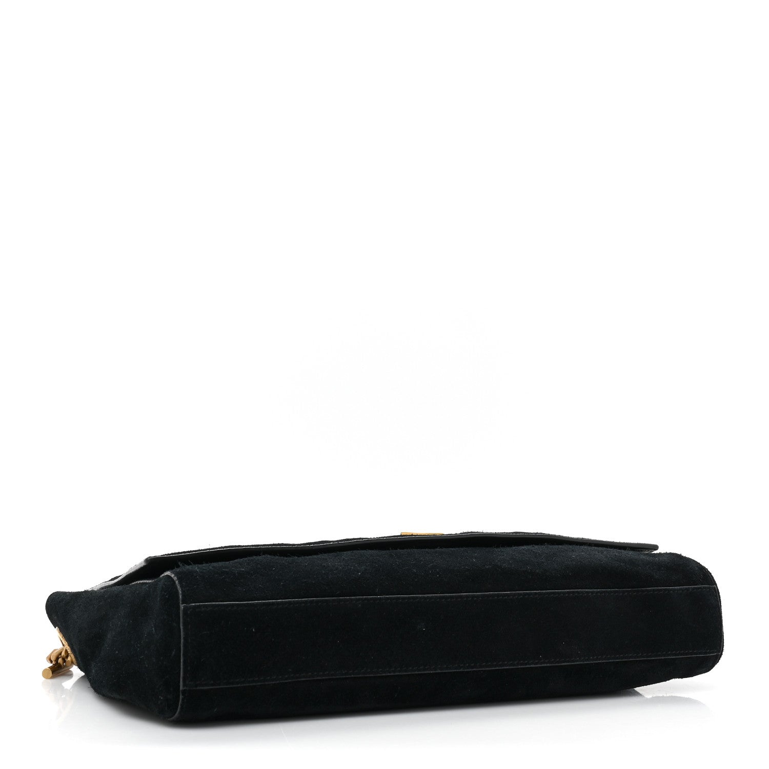 Saint Laurent Smooth Calfskin Suede Medium Reversible Monogram Kate Satchel Black 4 of 11