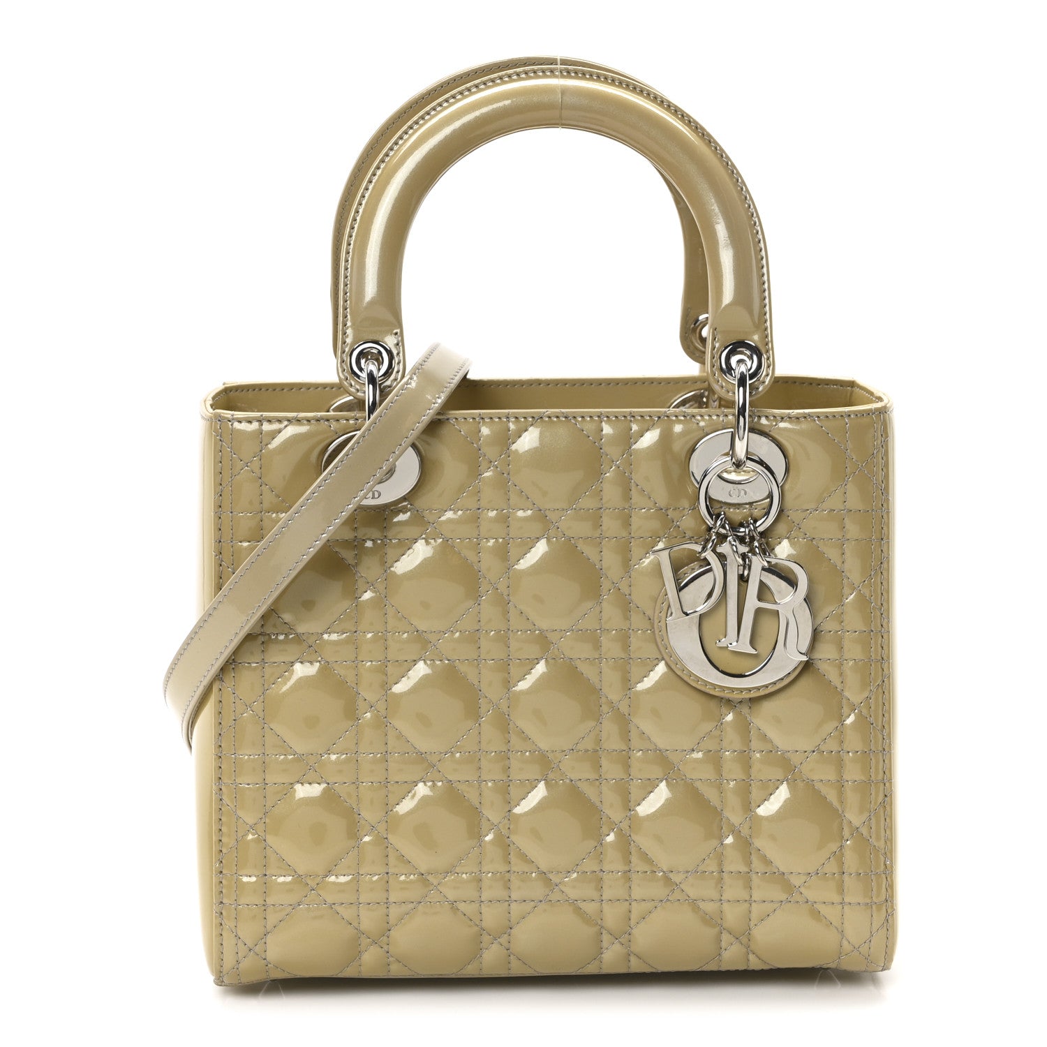 Christian Dior Patent Cannage Medium Lady Dior Grey Grey 1 of 10
