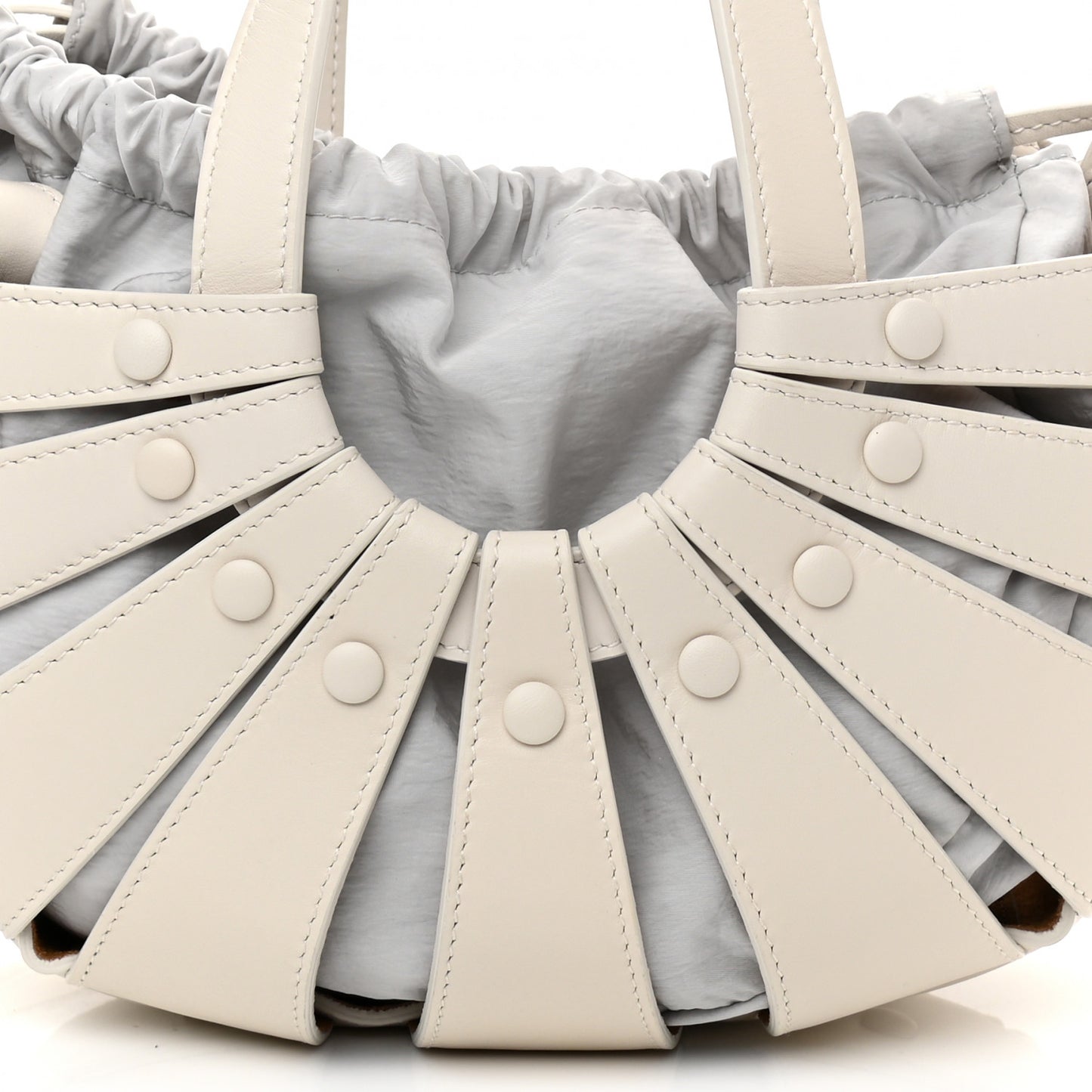 French Calfskin Small Shell White Frost