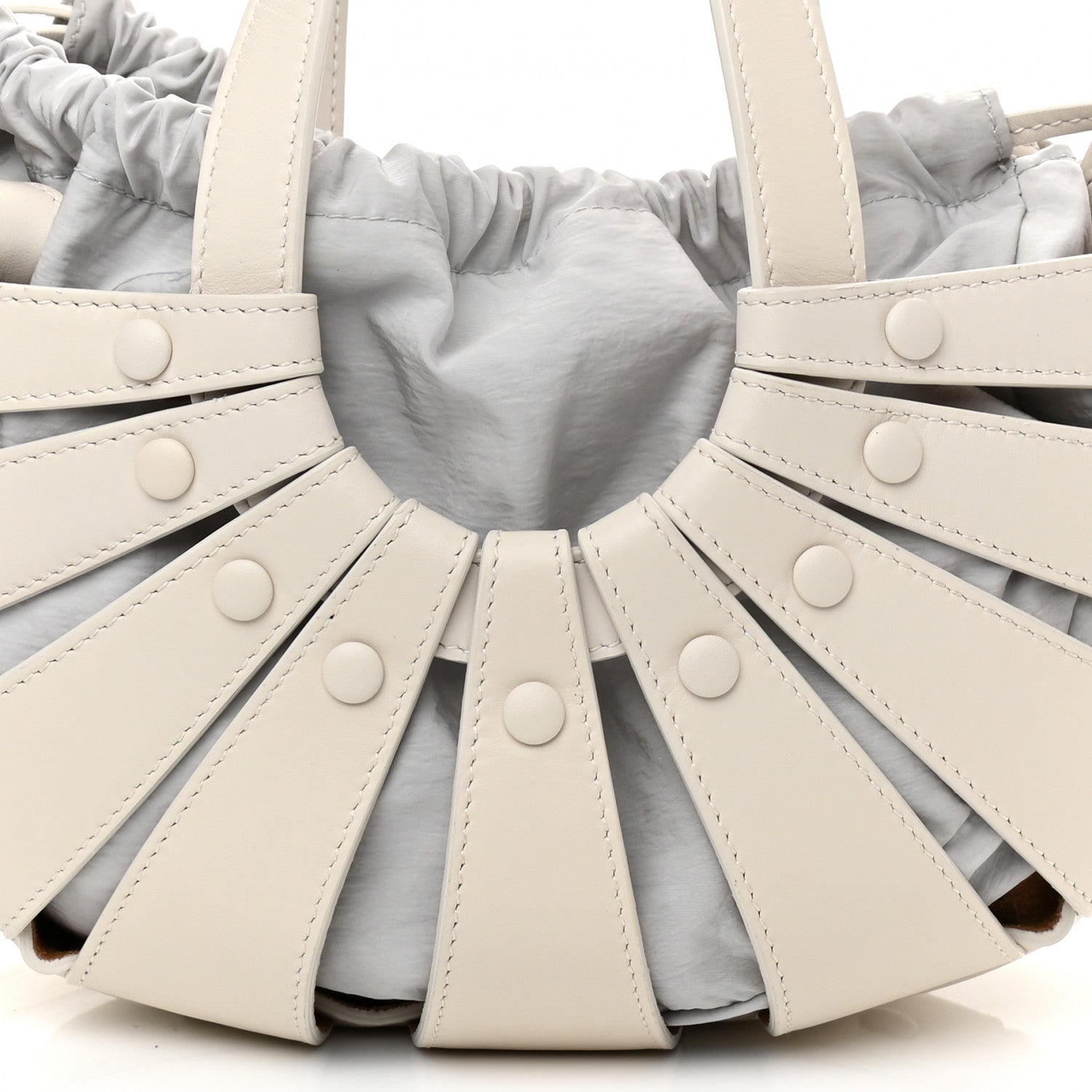 Bottega Veneta French Calfskin Small Shell White Frost 9 of 11