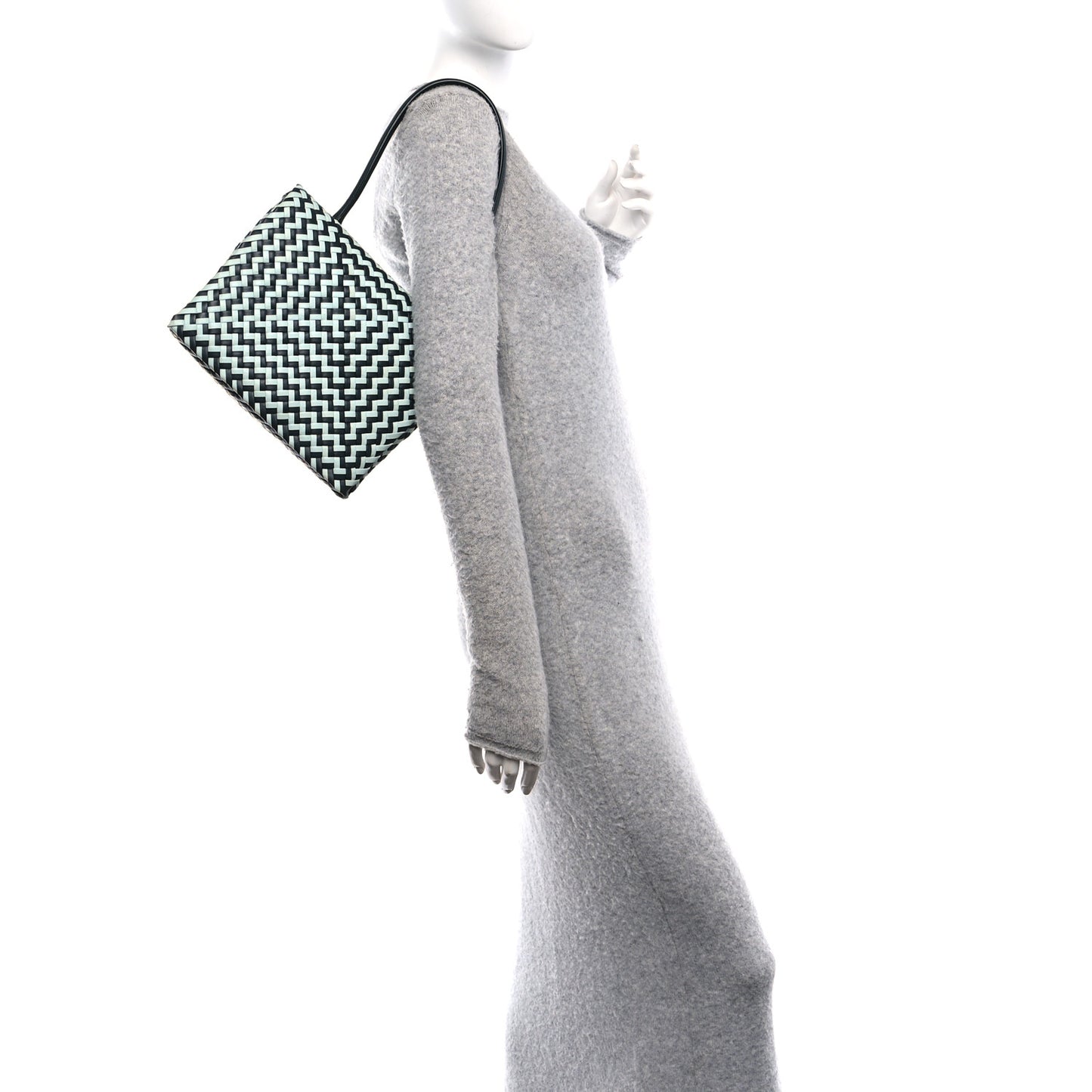 Nappa Intrecciato Patti Top Handle Bag Inkwell Teal