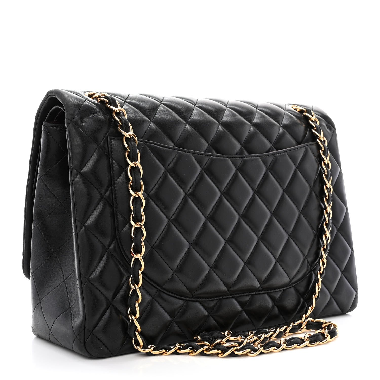 Chanel Lambskin Quilted Maxi Double Flap Black 3 of 13