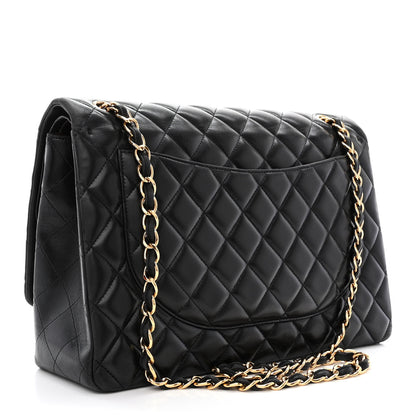 Chanel Lambskin Quilted Maxi Double Flap Black 3 of 13