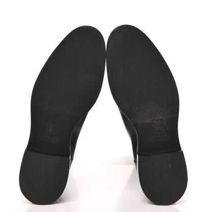 Louis Vuitton Calfskin Overdrive Flat High Boots 38.5 Black 5 of 10