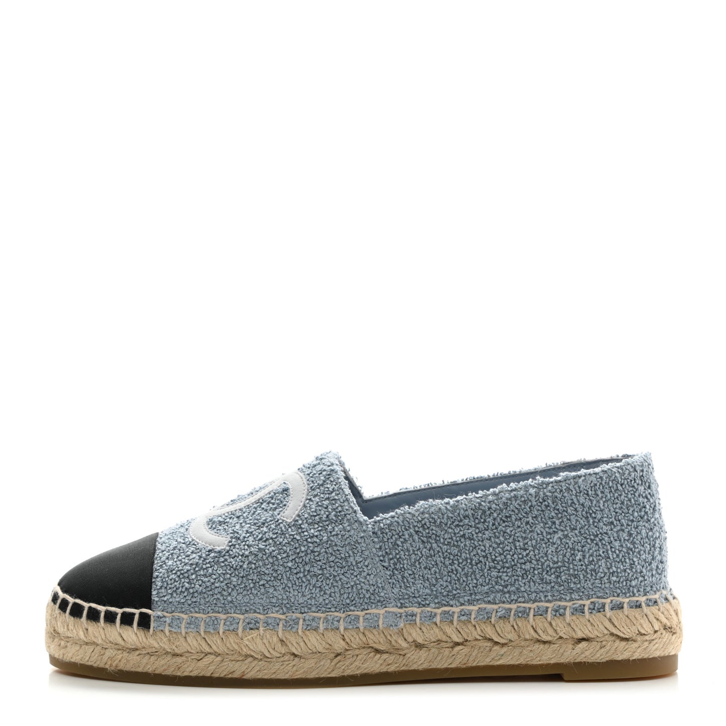 Fabric Grosgrain CC Espadrilles 38 Blue Black