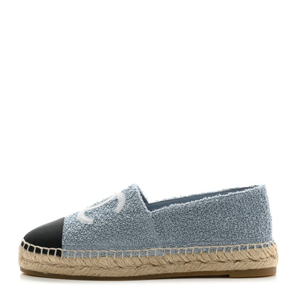 Chanel Fabric Grosgrain CC Espadrilles 38 Blue Black 1 of 10