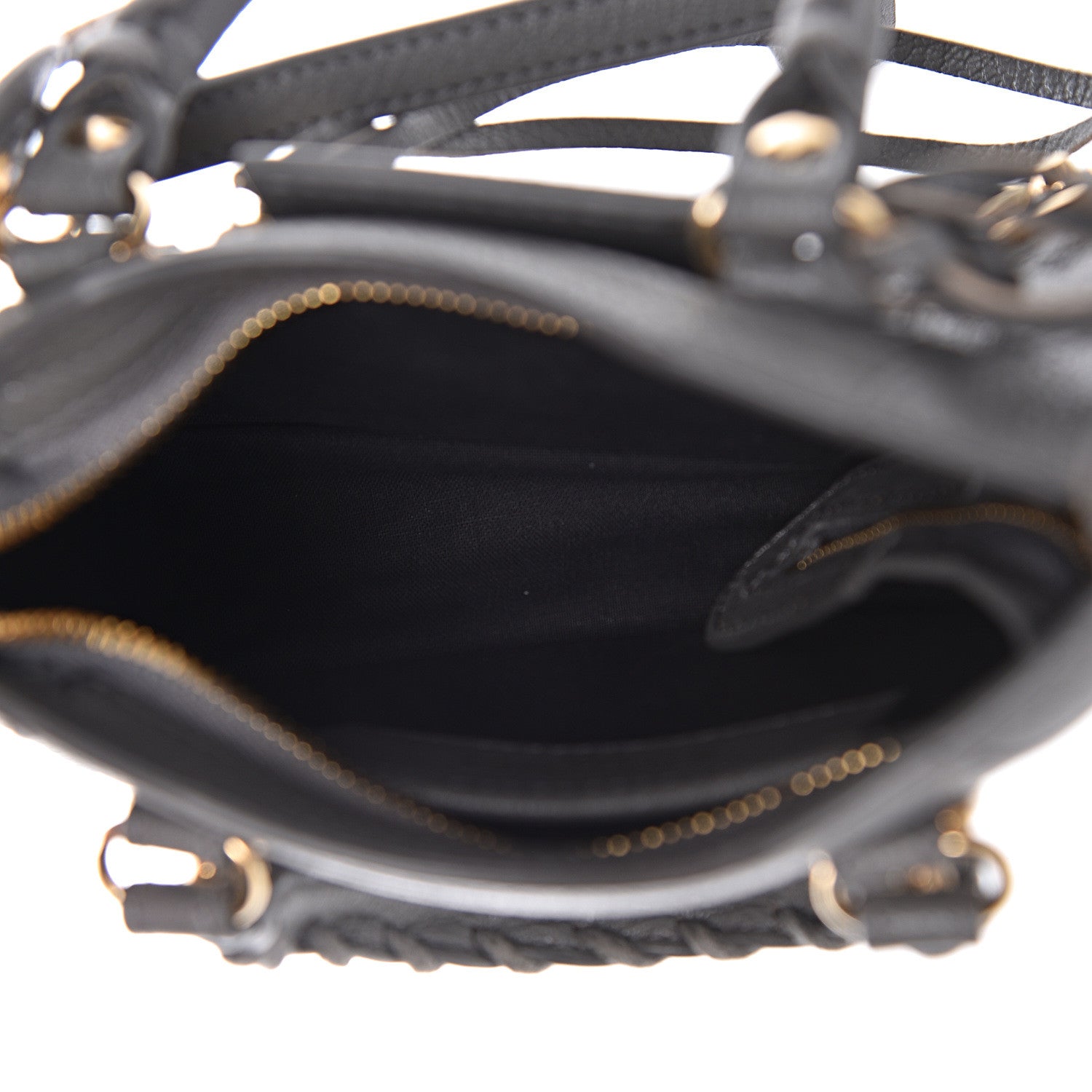 Balenciaga Chevre Gold Metallic Edge Hardware Nano City Gris Acier 5 of 10