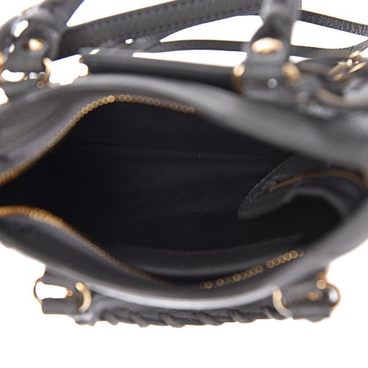 Balenciaga Chevre Gold Metallic Edge Hardware Nano City Gris Acier 5 of 10
