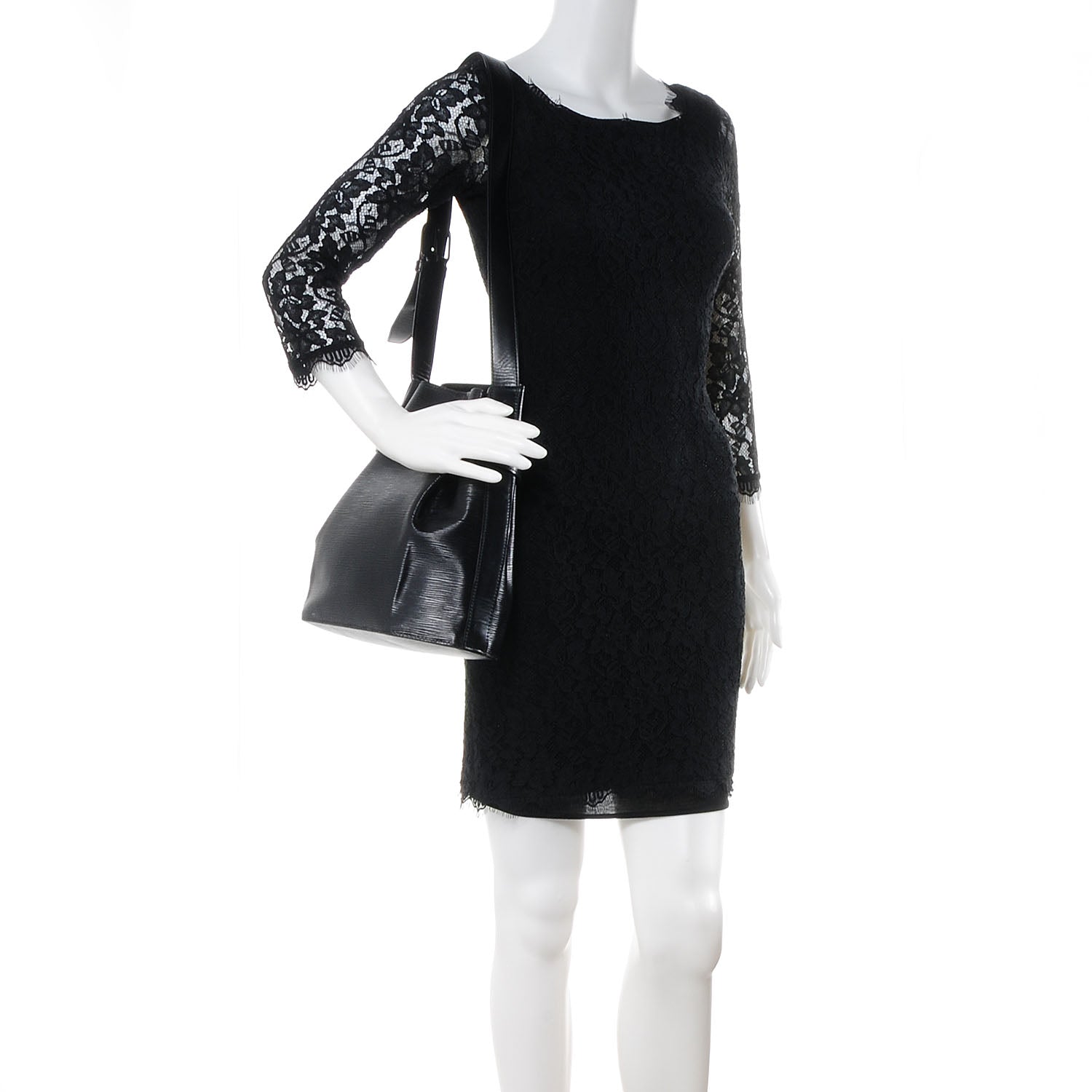 Louis Vuitton Epi Sac D'Epaule Black 2 of 6