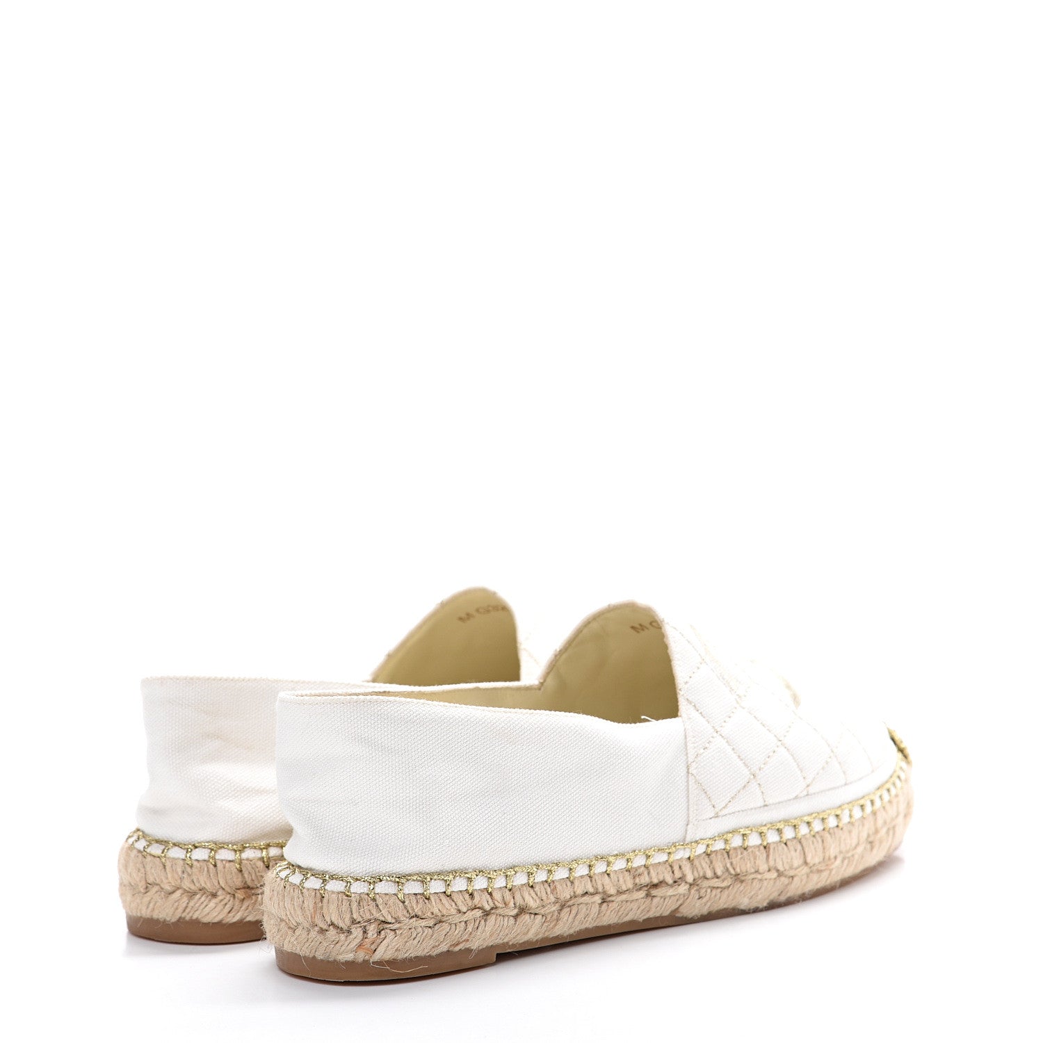 Chanel Fabric Biarritz CC Espadrilles 39 White Gold 4 of 10