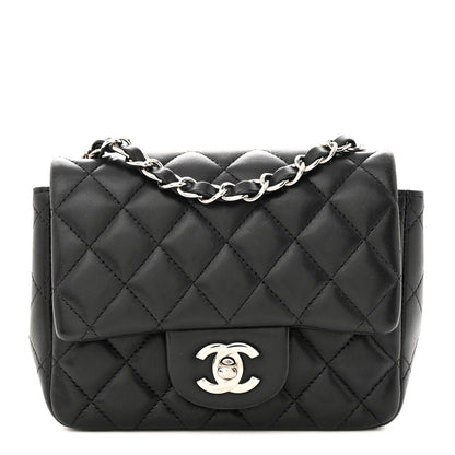 Chanel Lambskin Quilted Mini Square Flap Black 1 of 10