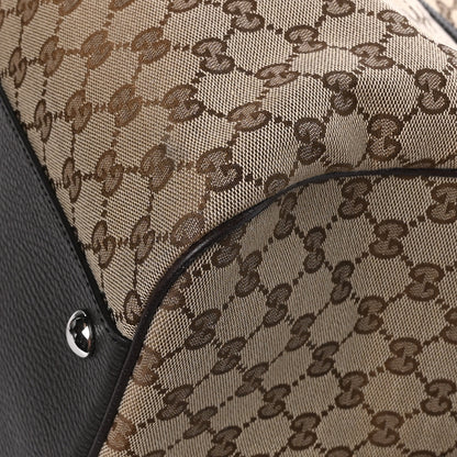 Gucci Monogram Dollar Calfskin Large Boston Duffle Bag Beige Ebony Testa di Moro Marrone Scuro 11 of 11