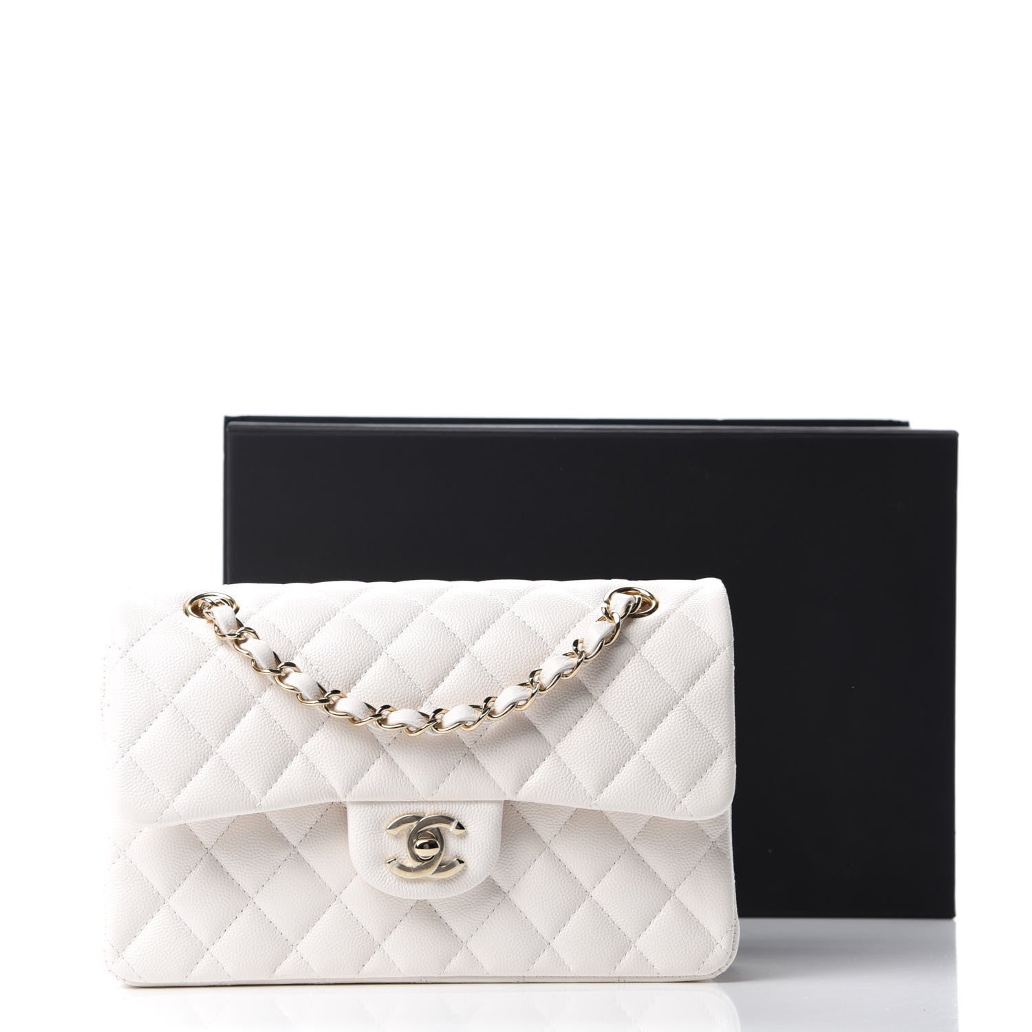 Chanel Caviar Quilted Small Double Flap White 11 of 11