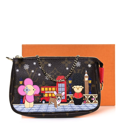 Louis Vuitton Monogram 2021 Christmas Animation London Mini Pochette Accessories Red 11 of 11
