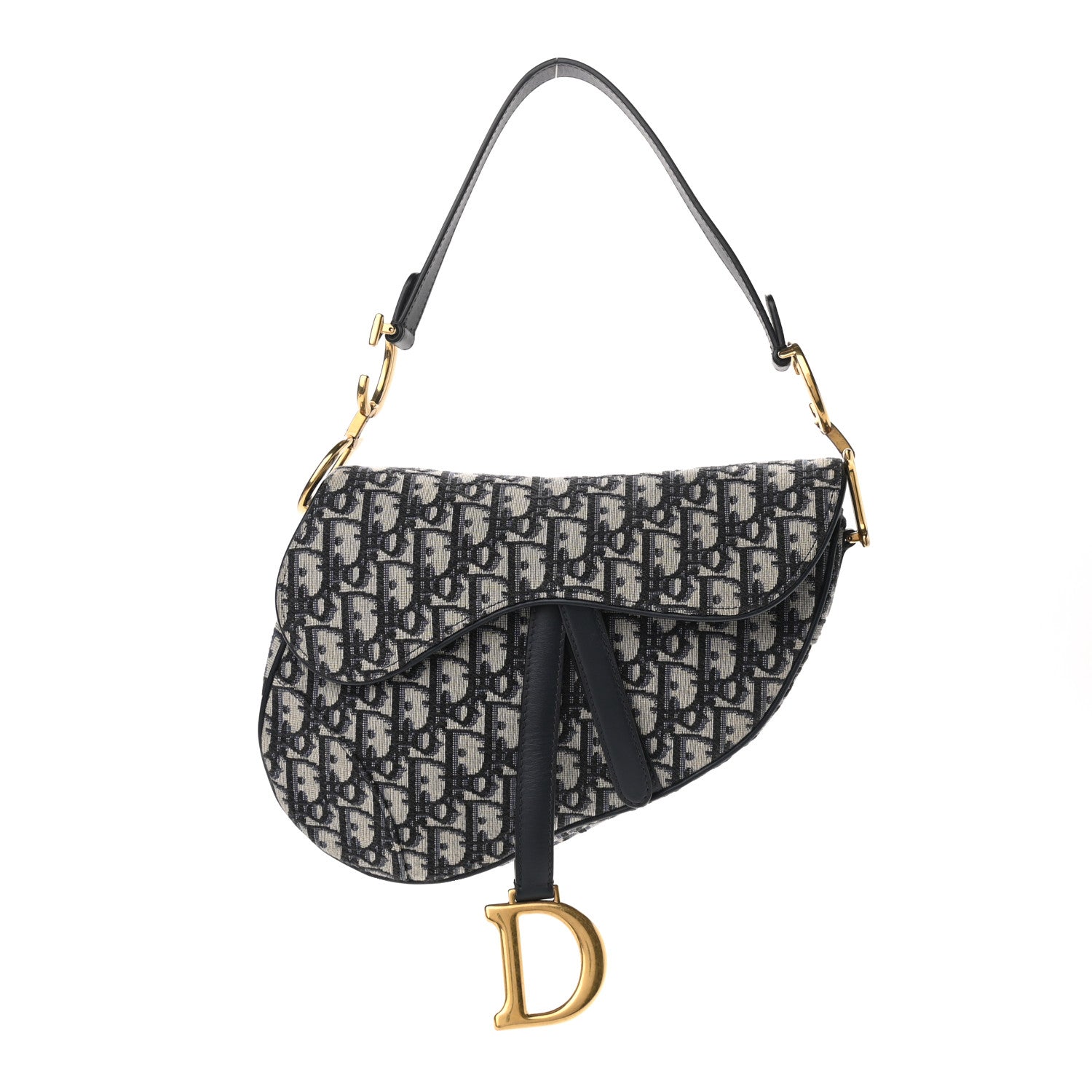 Christian Dior Oblique Saddle Bag Blue 1 of 10