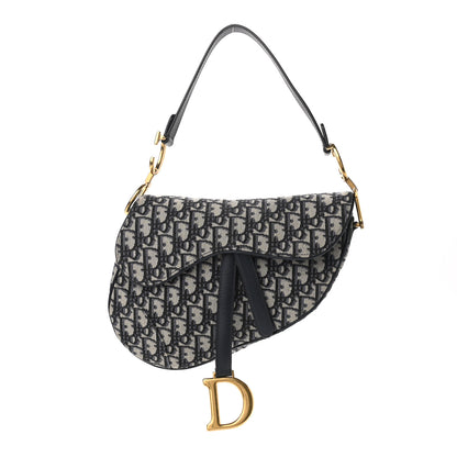 Christian Dior Oblique Saddle Bag Blue 1 of 10
