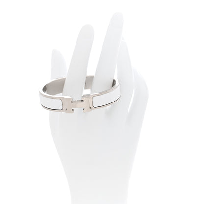 Hermes Enamel Narrow Clic Clac H Bracelet PM White 2 of 4