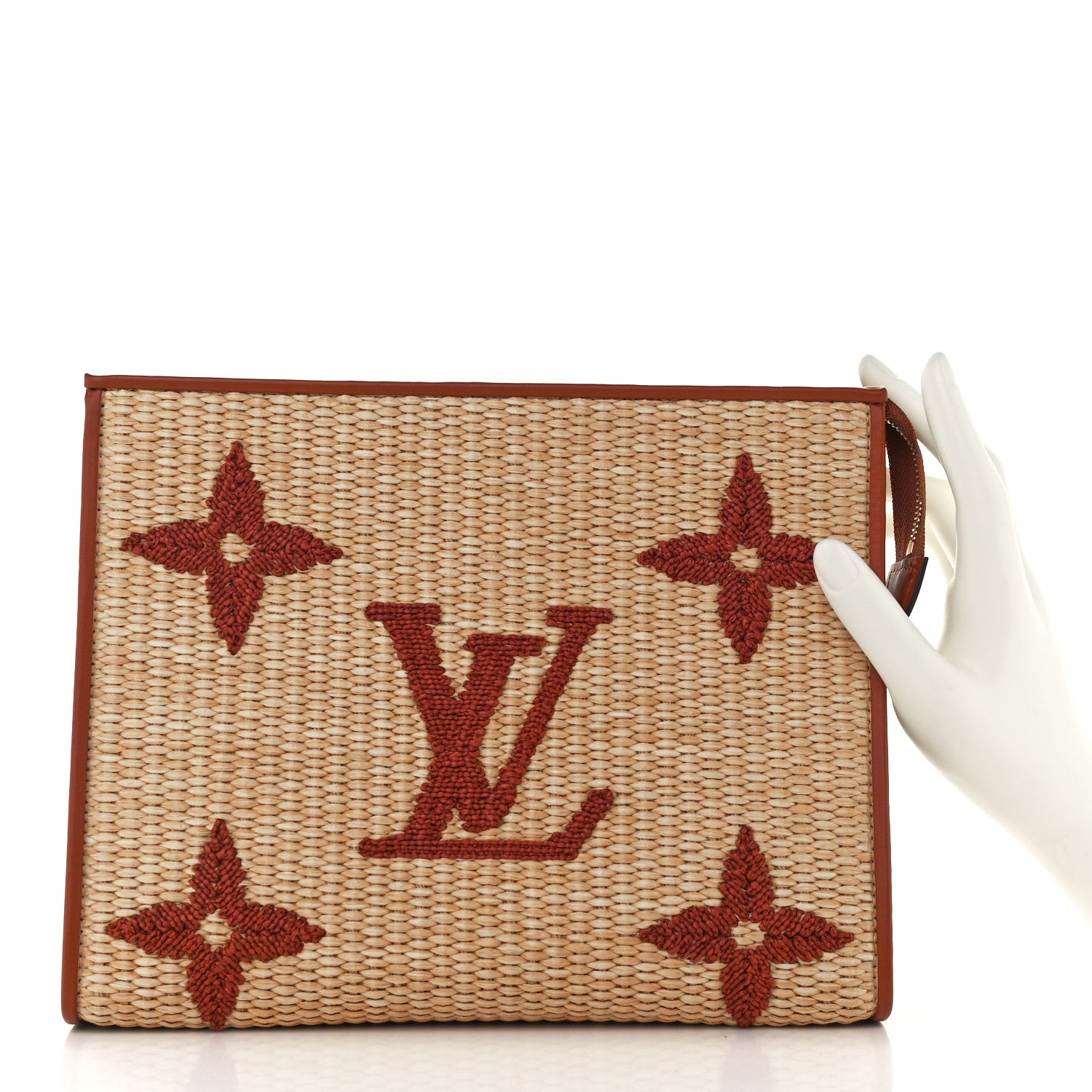 Louis Vuitton Raffia Monogram Giant Toiletry Pouch 26 Tan 2 of 11
