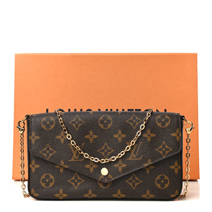 Louis Vuitton Monogram Pochette Felicie Chain Wallet Fuchsia 18 of 18