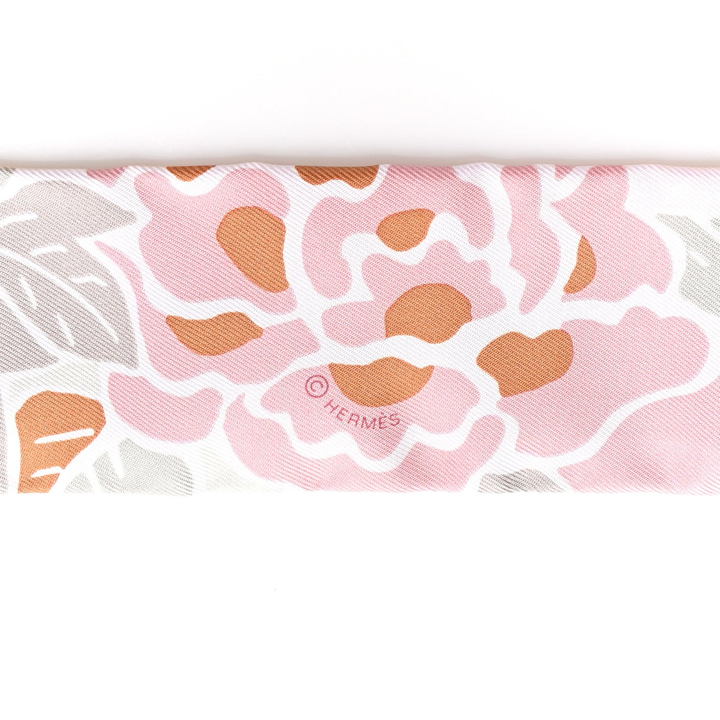 Silk Bingata Twilly Vieux Rose Vert d'Eau