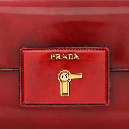 Prada Spazzolato Crossbody Bag Scarlatto Fume 9 of 15