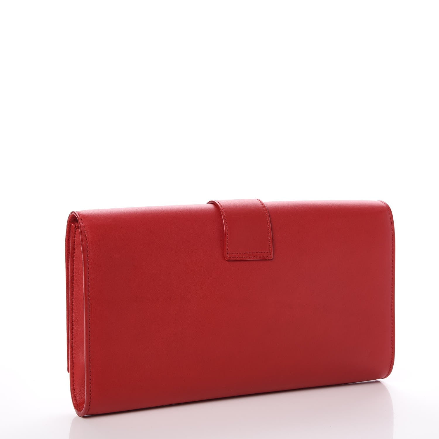 Saint Laurent Calfskin Classic Y Ligne Clutch Rouge Orient 3 of 12