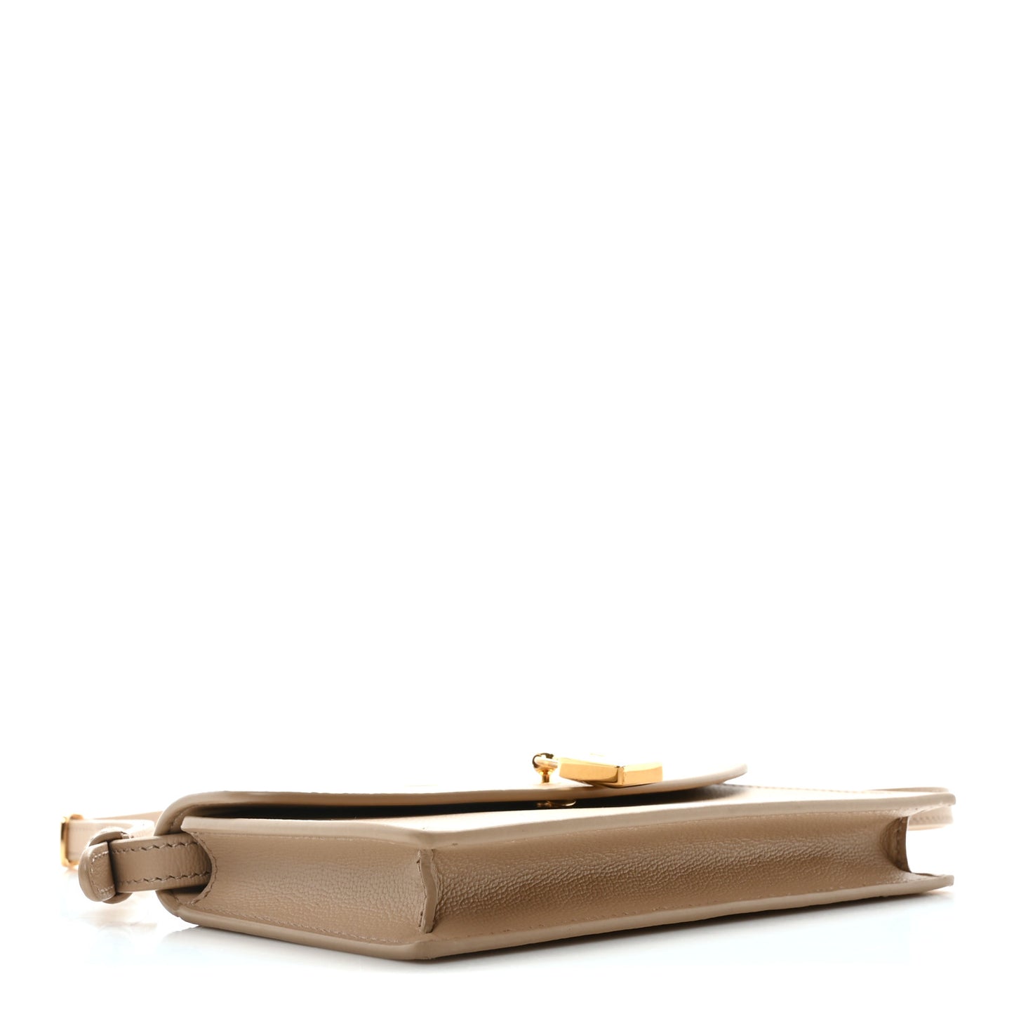 Grained Calfskin Extra Pochette Light Mastic Sun Gold