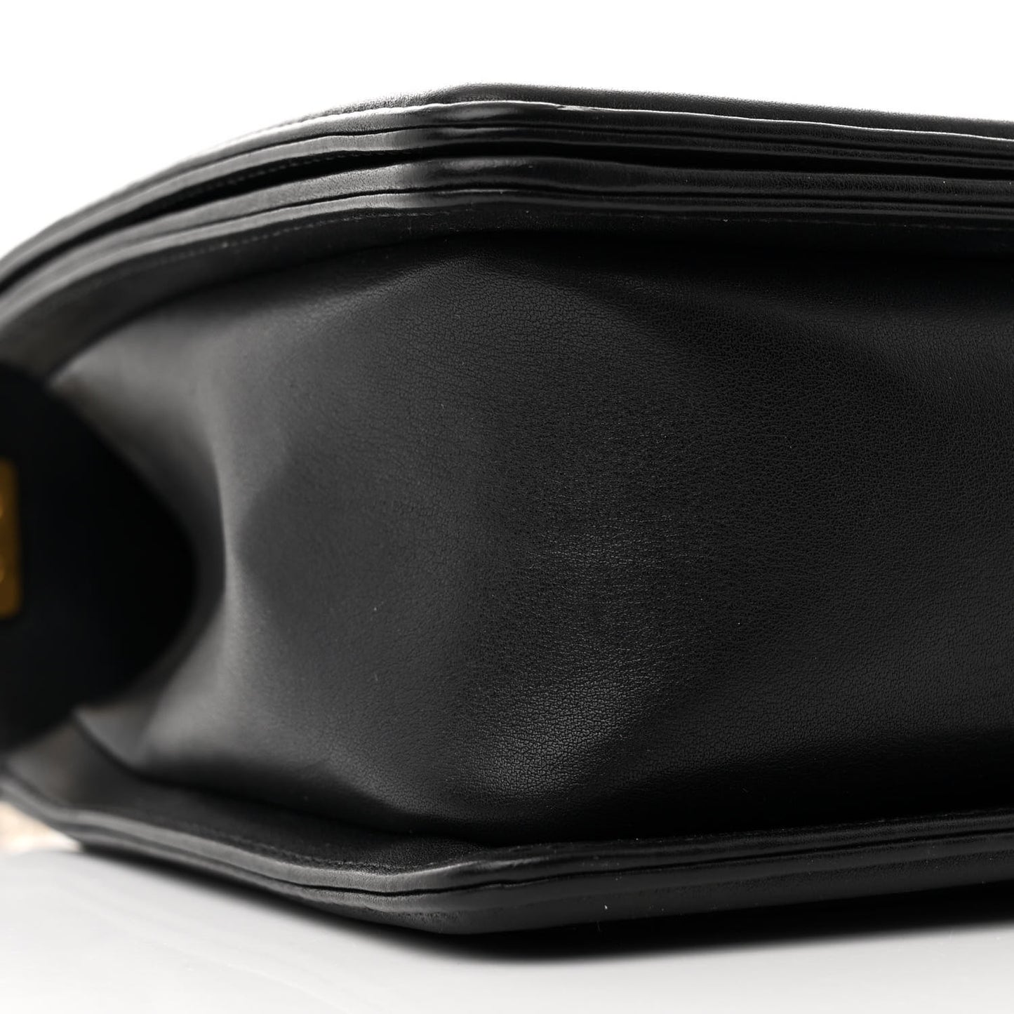 Calfskin Quilted New Medium Boy Flap Black