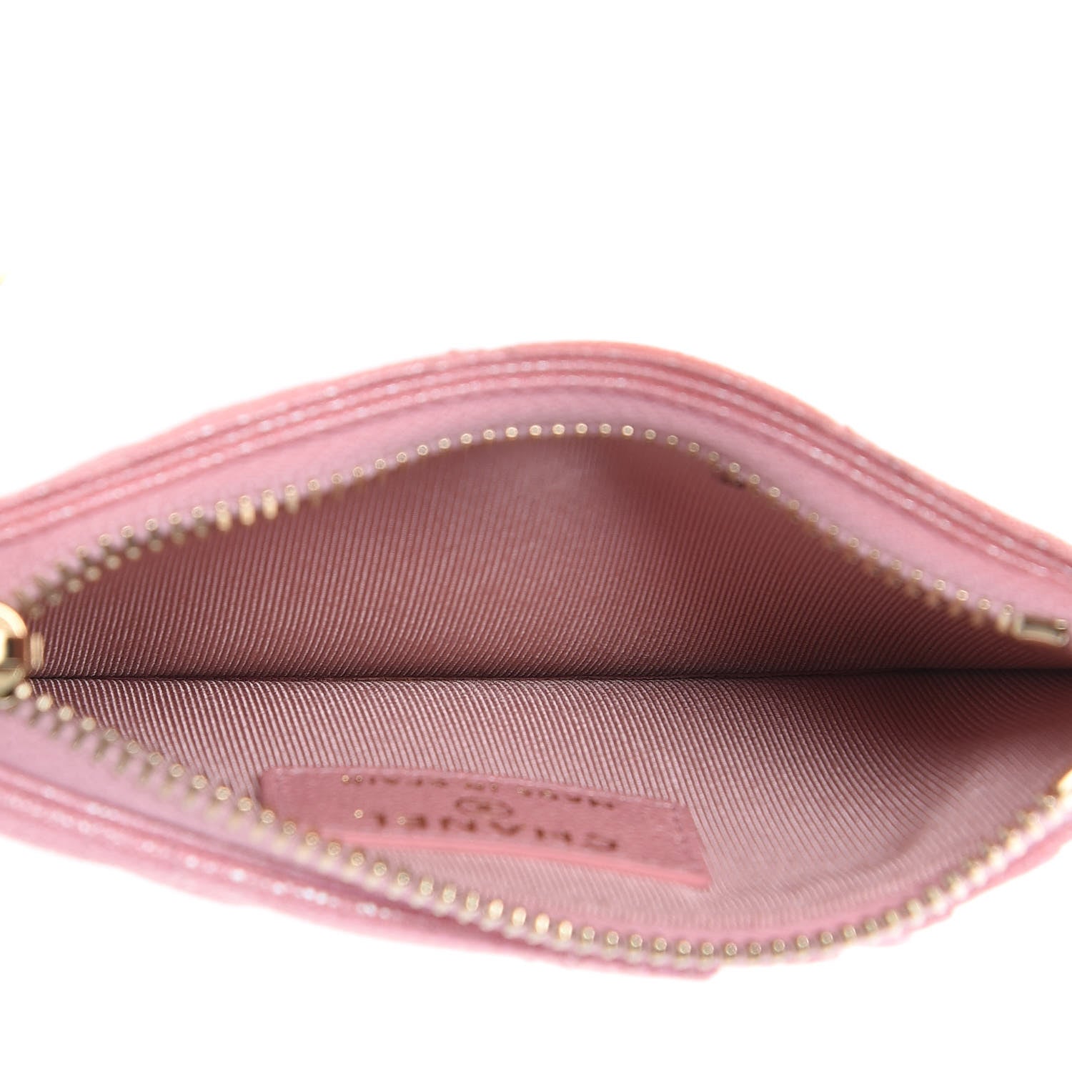 Chanel Iridescent Caviar Quilted Flap Zip Card Holder Pink 5 of 8