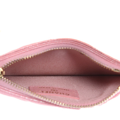 Chanel Iridescent Caviar Quilted Flap Zip Card Holder Pink 5 of 8