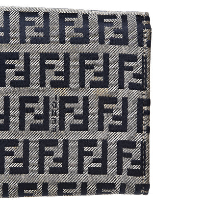Fendi Zucchino Forever Continental Wallet Navy 7 of 11