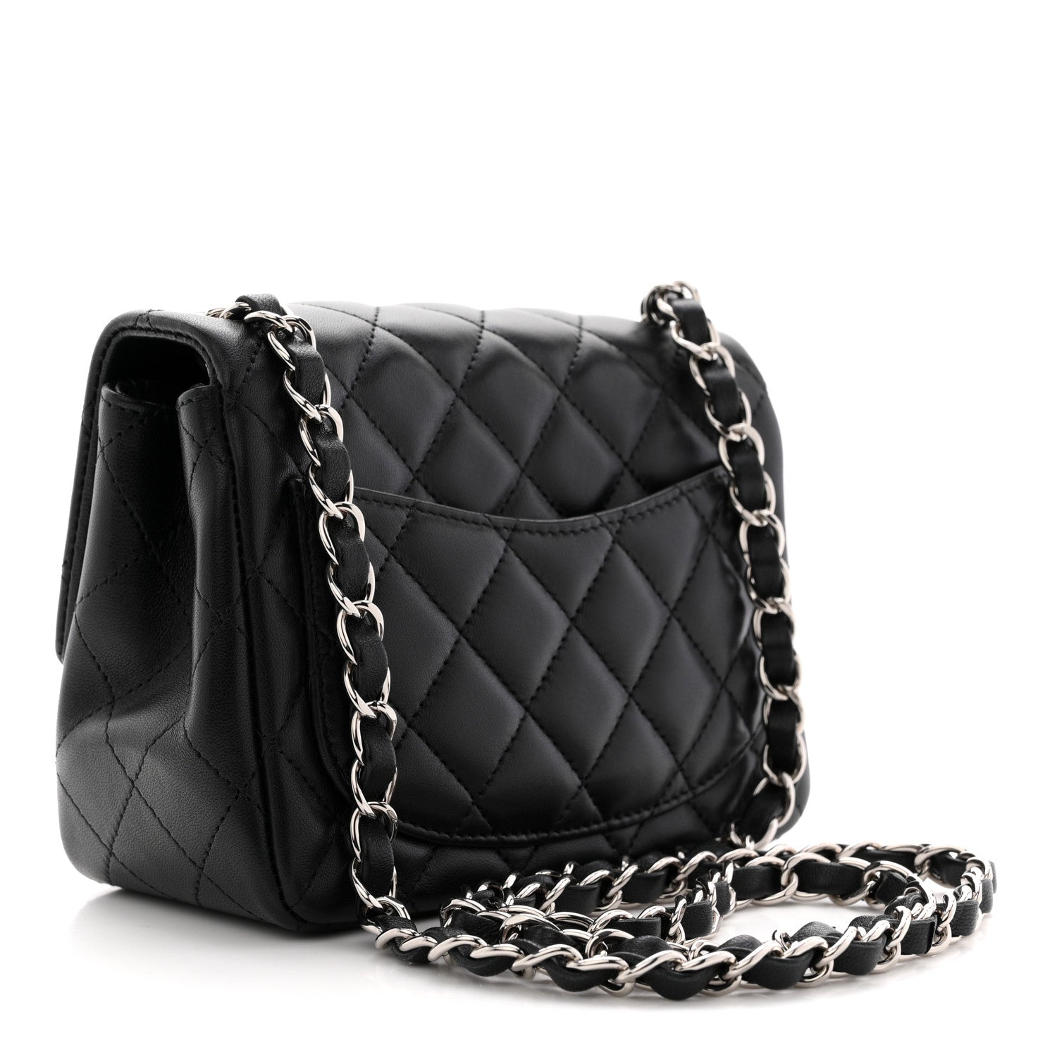 Chanel Lambskin Quilted Mini Square Flap Black 3 of 10