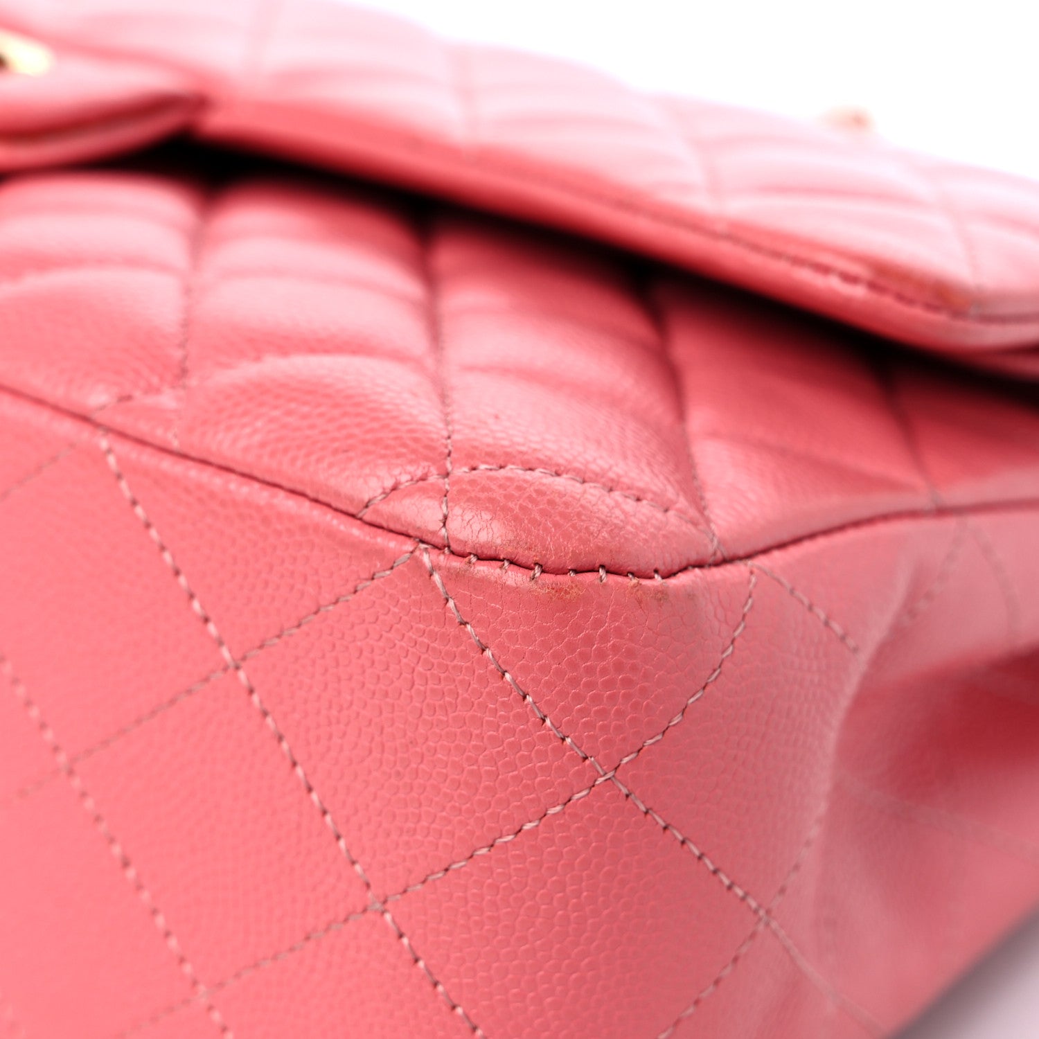 Chanel Caviar Quilted Medium Double Flap Pink 9 of 17