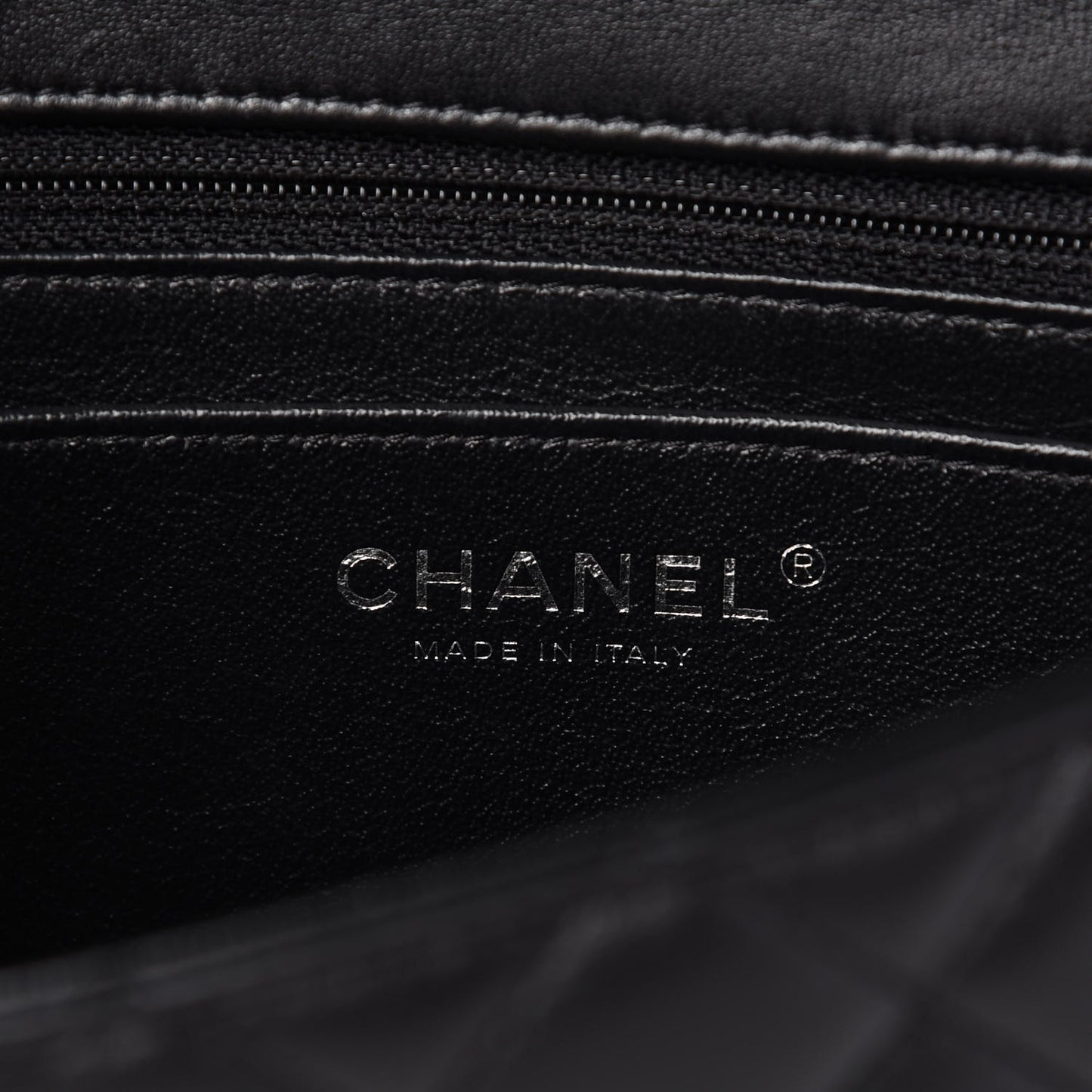 Lambskin Quilted Mini Rectangular Flap Black