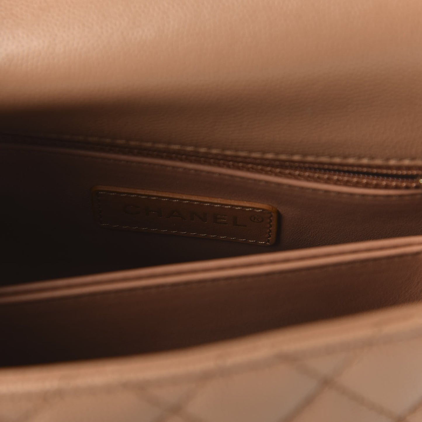 Caviar Quilted Mini Coco Handle Flap Brown