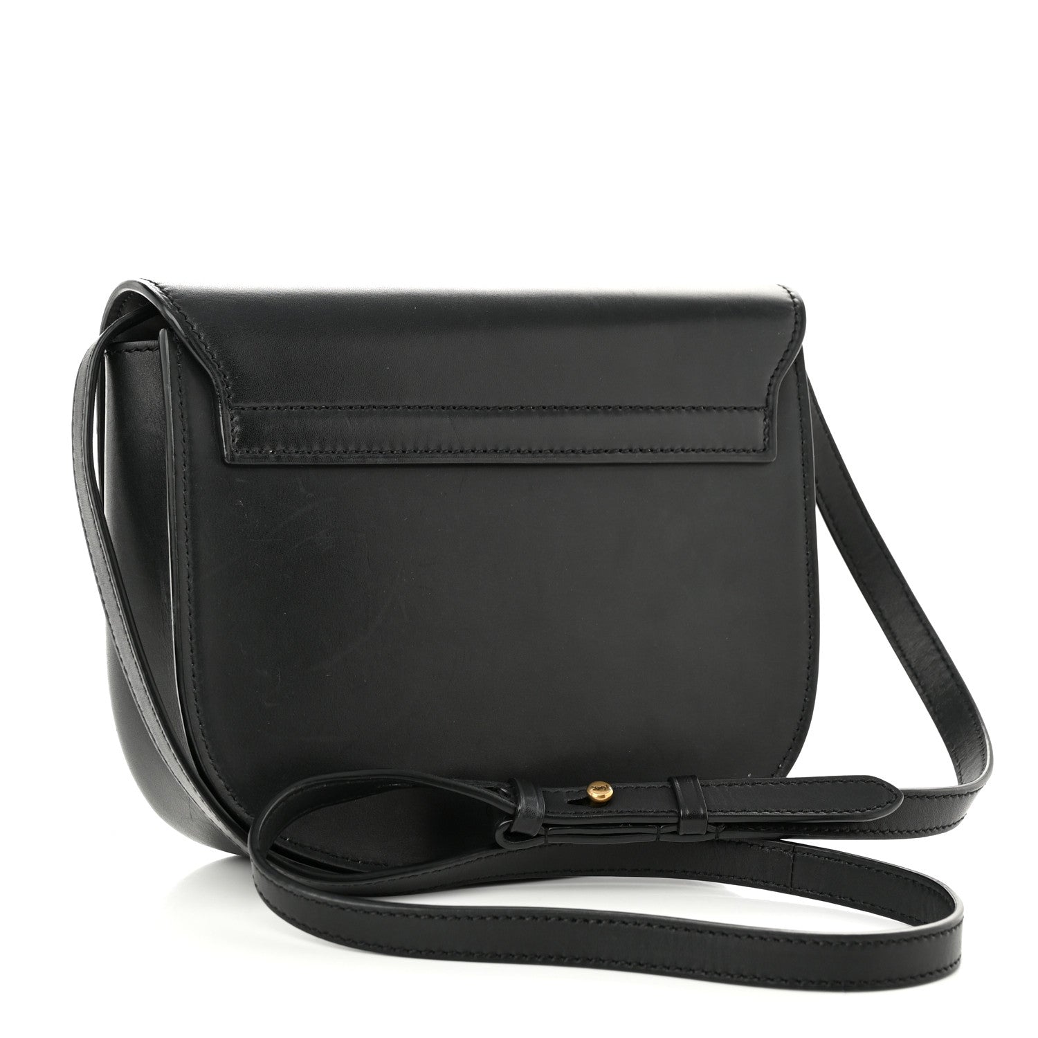 Saint Laurent Smooth Calfskin Monogram Medium Kaia Satchel Black 3 of 12