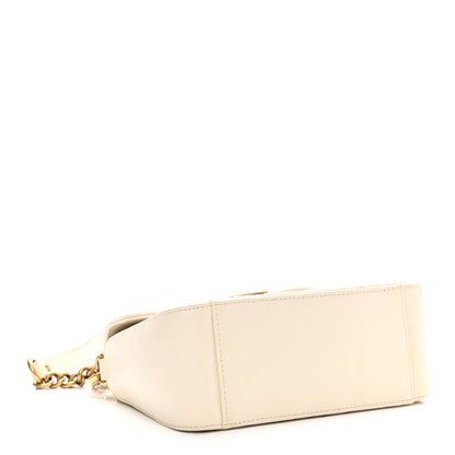 Gucci Calfskin Matelasse Mini GG Marmont Top Handle Shoulder Bag White 4 of 10