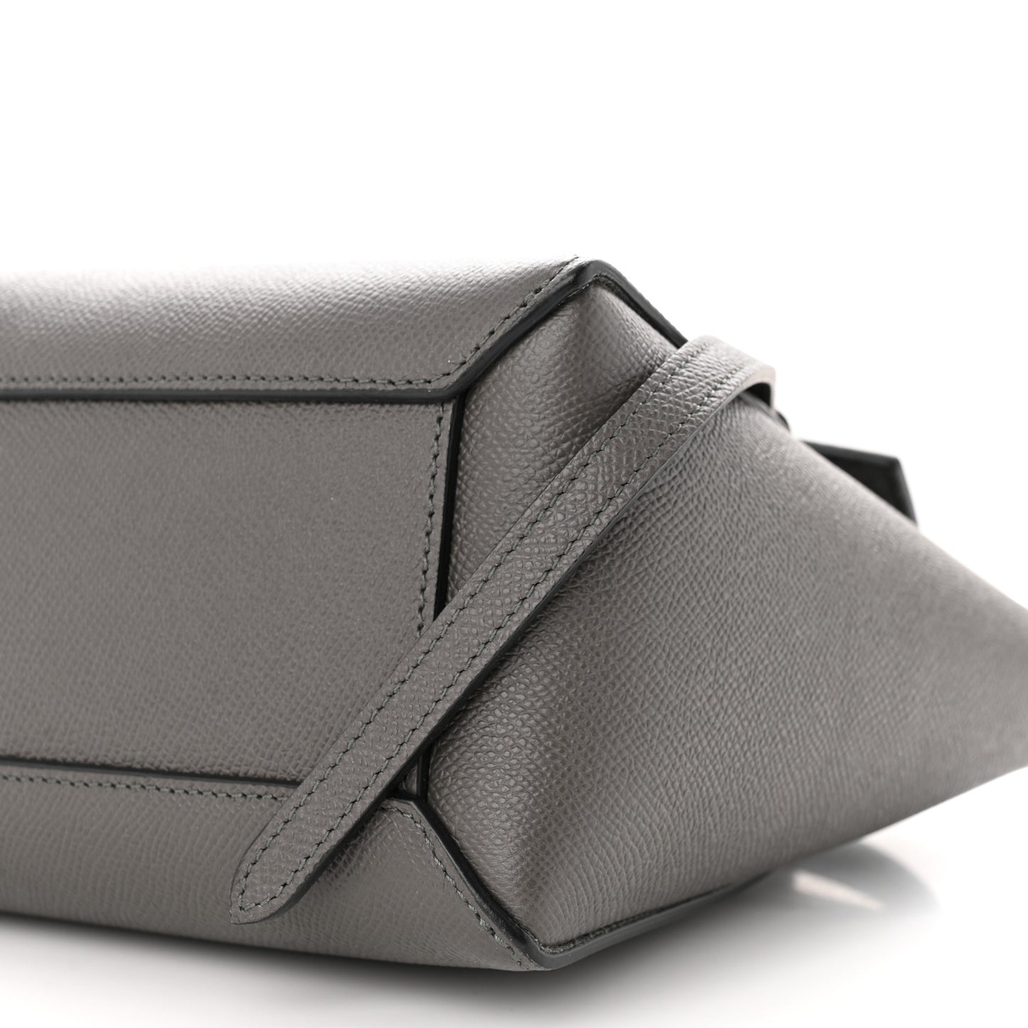 Grained Calfskin Nano Belt Bag Grey