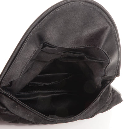 Chanel Satin Quilted Flap Clutch Black 5 of 7