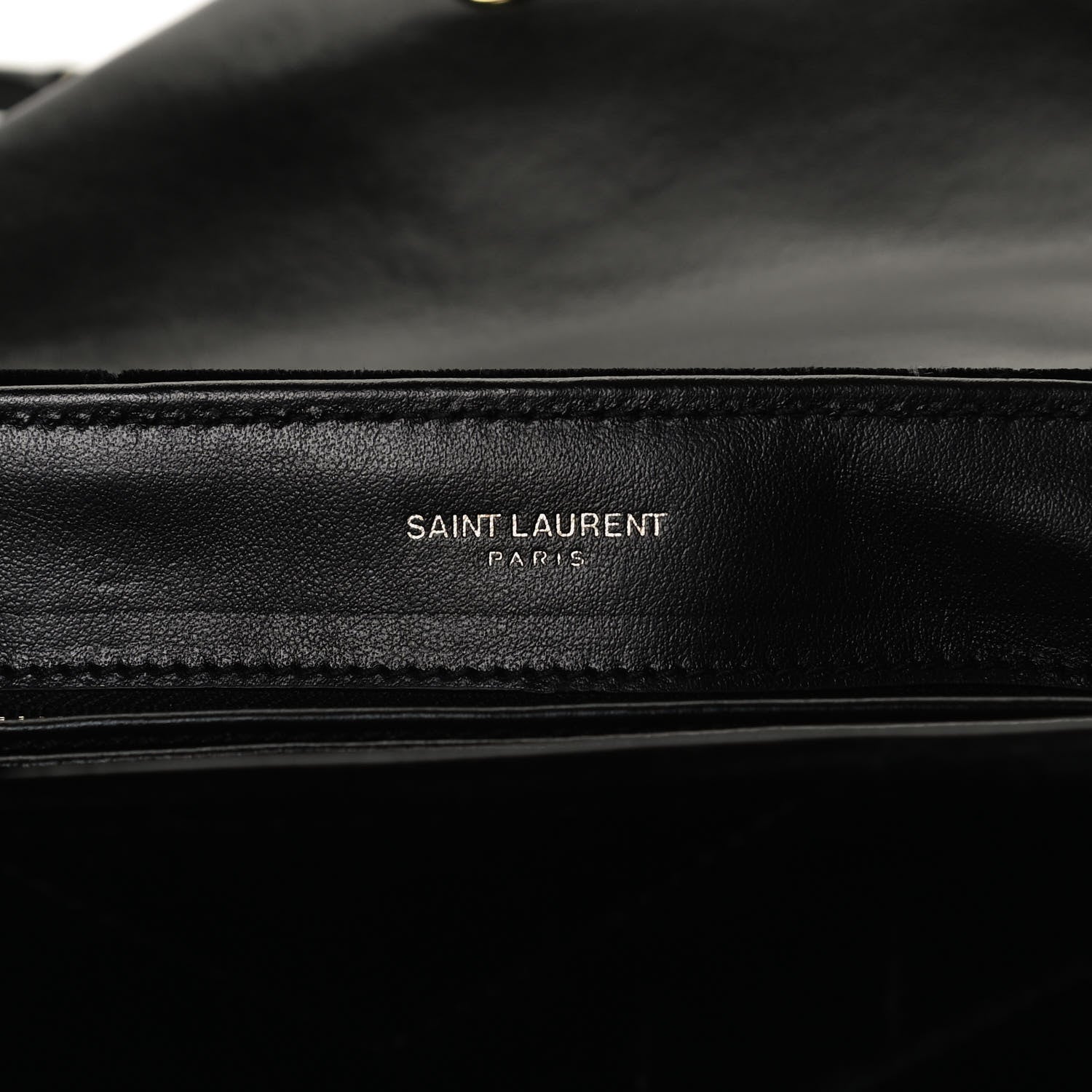 Saint Laurent Velvet Y Quilted Monogram Toy Loulou Chain Satchel French Black 6 of 13