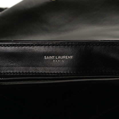 Saint Laurent Velvet Y Quilted Monogram Toy Loulou Chain Satchel French Black 6 of 13