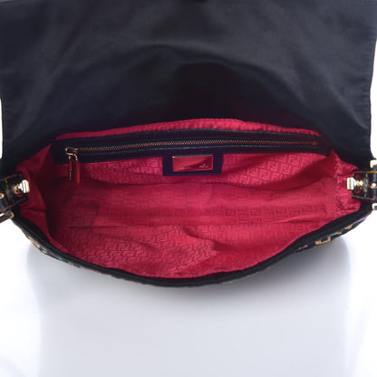 Fendi Nylon FF Multicolor Embroidered Baguette Multicolor 6 of 10