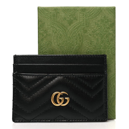 Gucci Calfskin Matelasse GG Marmont Card Holder Black 8 of 8