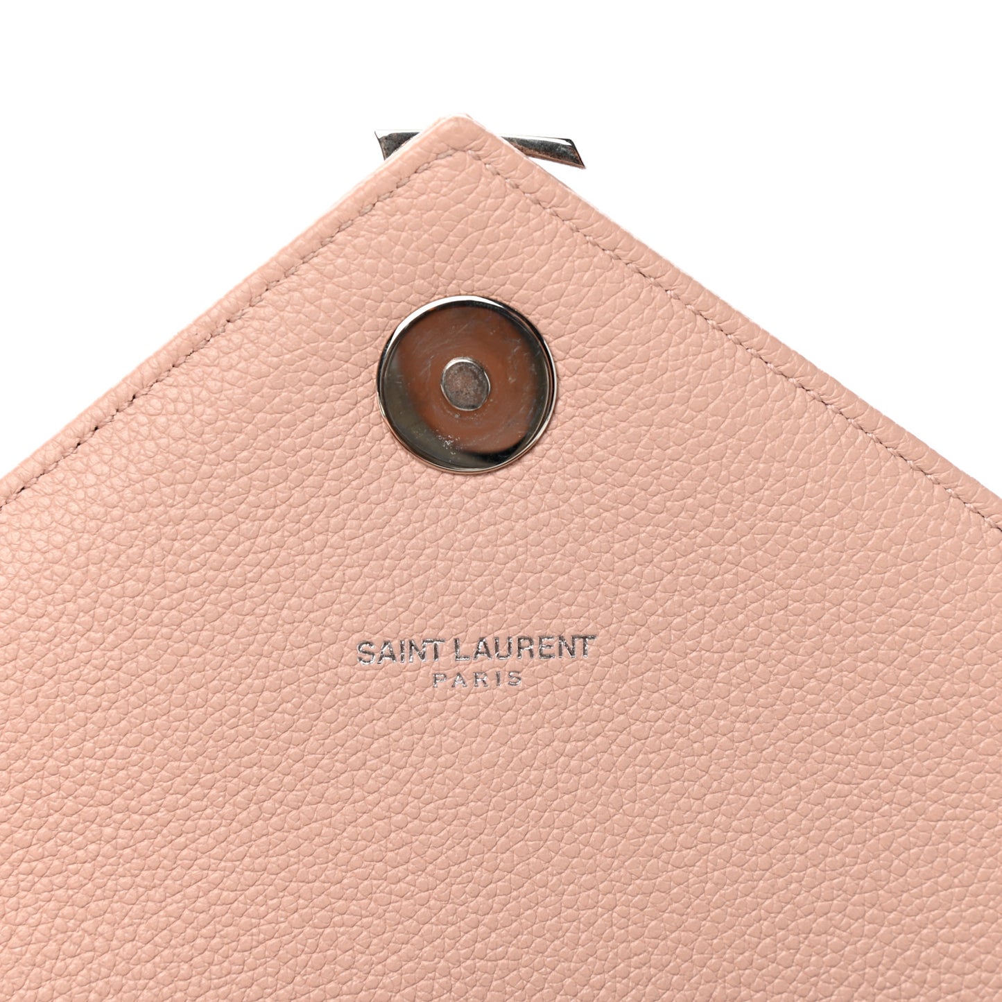 Grained Calfskin Matelasse Chevron Monogram Medium Chain Bag Pale Pink