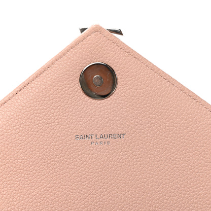 Saint Laurent Grained Calfskin Matelasse Chevron Monogram Medium Chain Bag Pale Pink 7 of 10