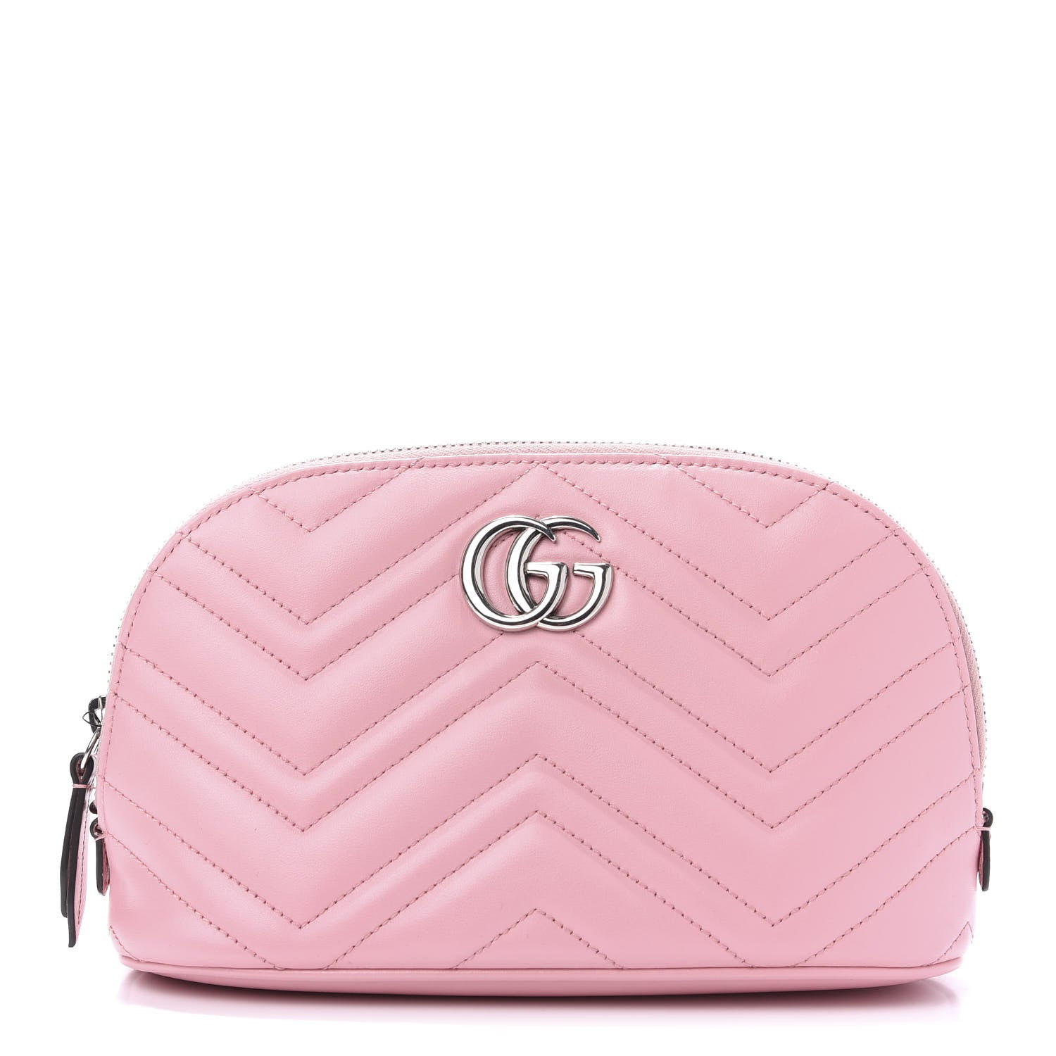 Gucci Calfskin Matelasse Large GG Marmont Pouch Cosmetic Case Wild Rose 1 of 8
