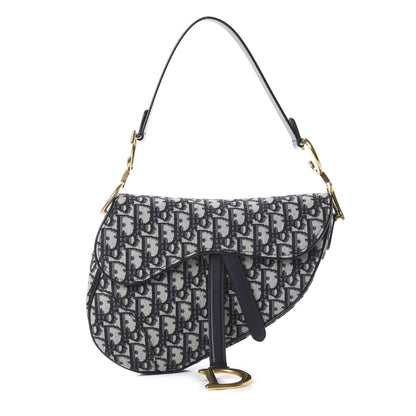 Christian Dior Oblique Saddle Bag Blue 1 of 9