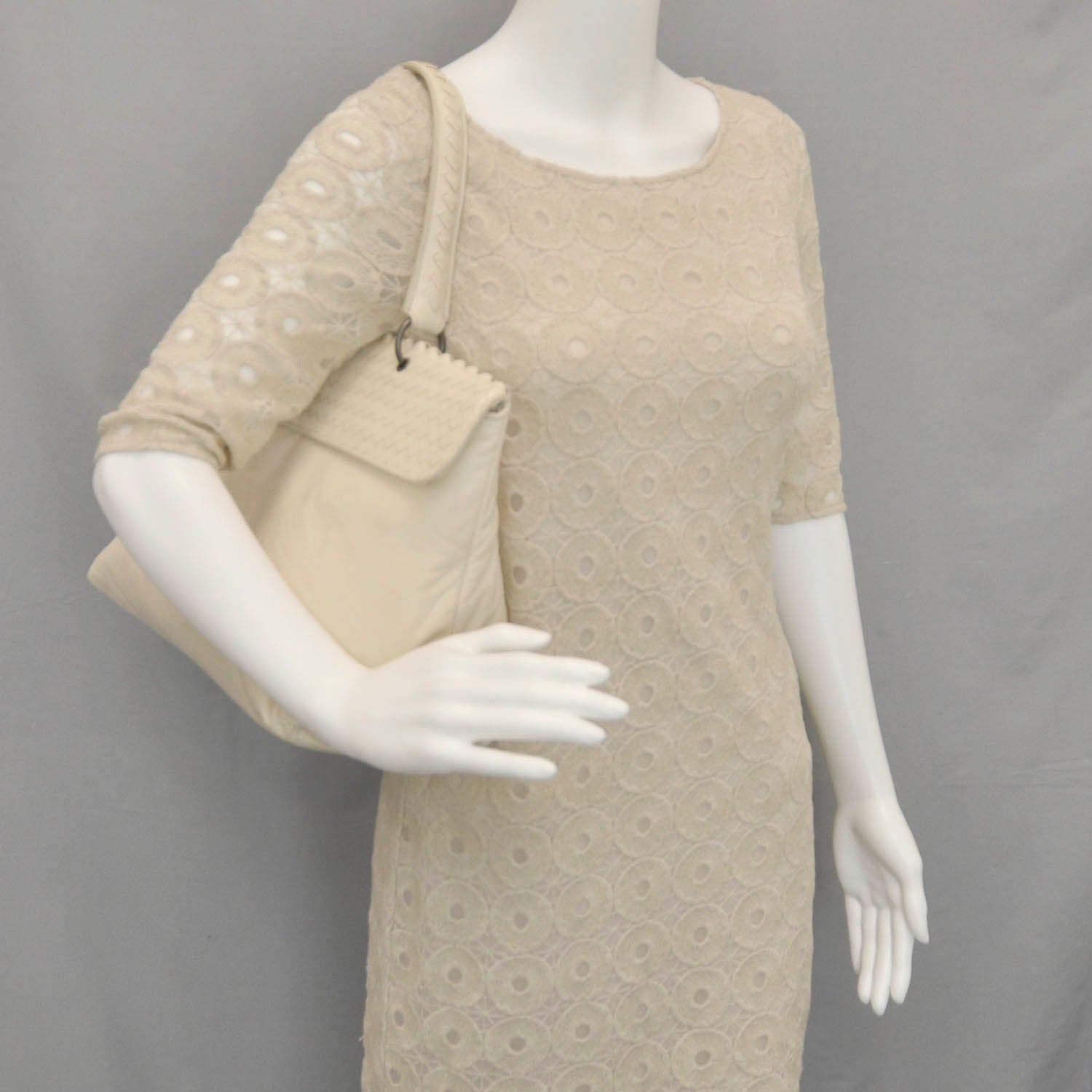Bottega Veneta Leather Plume Intrecciato Tote 2 of 9