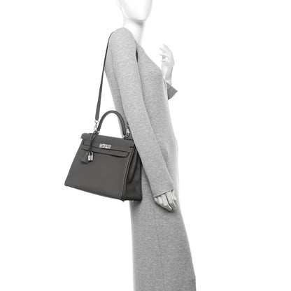 Hermes Togo Kelly Retourne 32 Etain 2 of 11