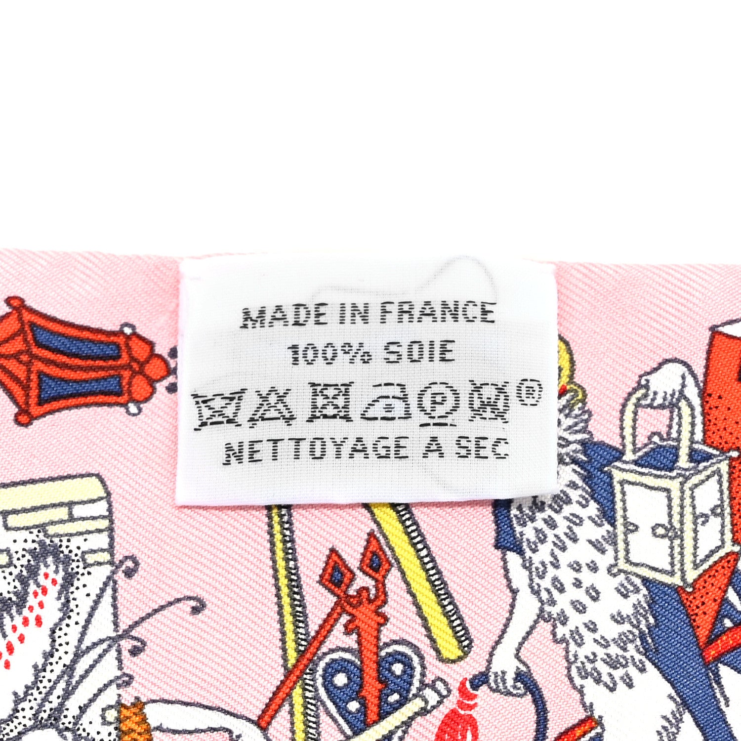 Hermes Silk La Folle Parade Twilly Rose Malabar White 3 of 3